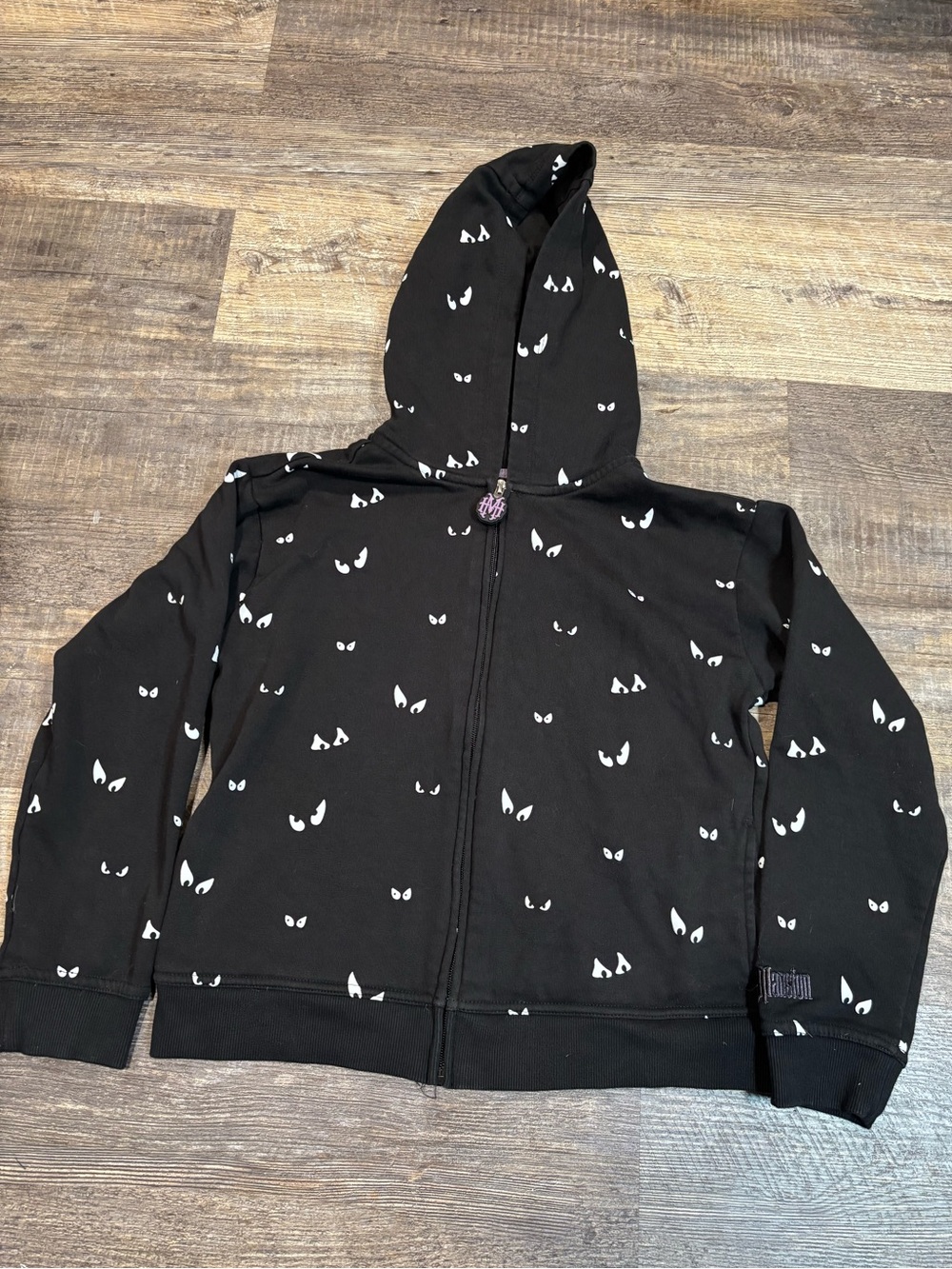 Disney Parks Haunted Mansion glow-in-the-dark kids zip-up hoodie Size 9-10 Girls